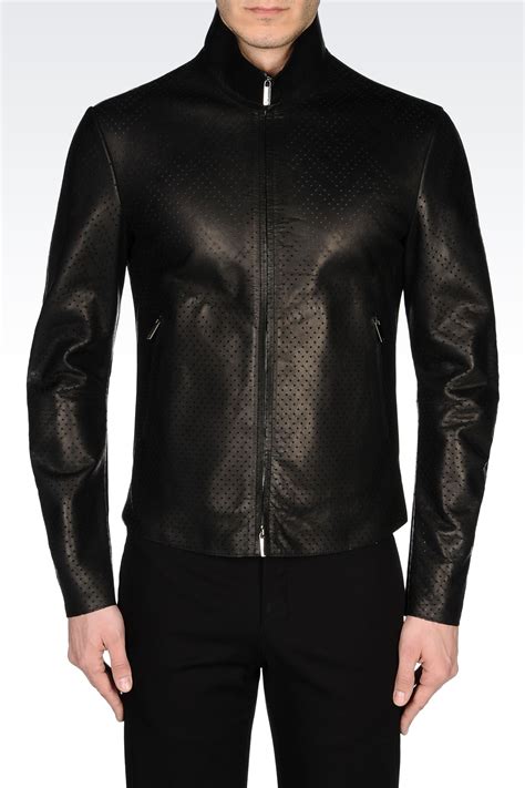 cheap armani leather jackets|Armani emporio collezione leather jacket.